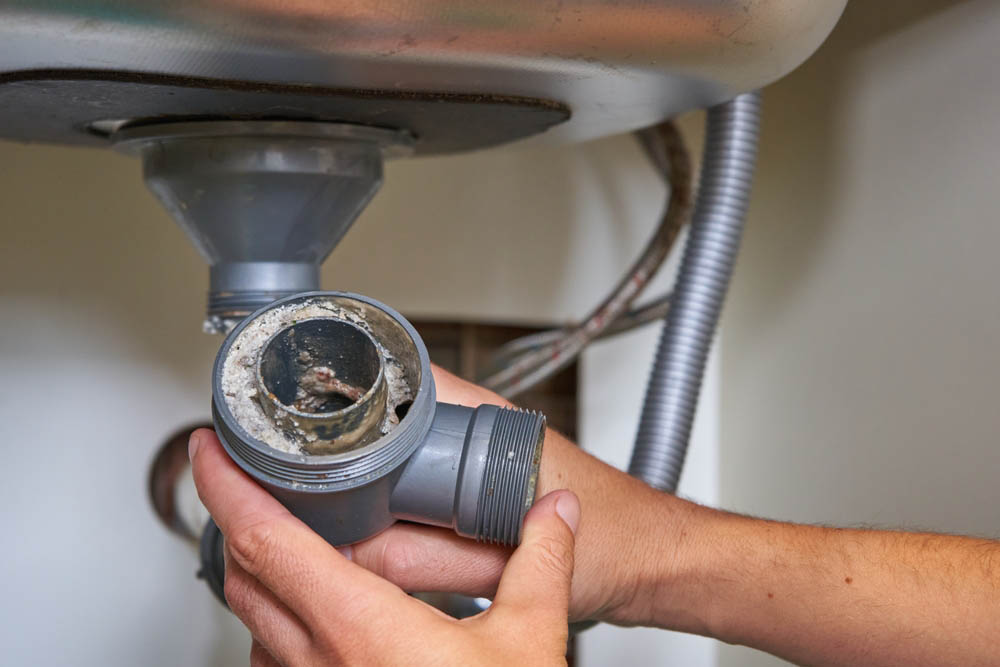 severely clogged drain